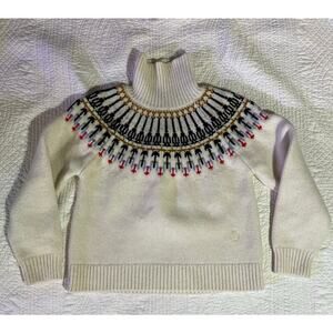 Elegant Cream Patterned Women's Sweater